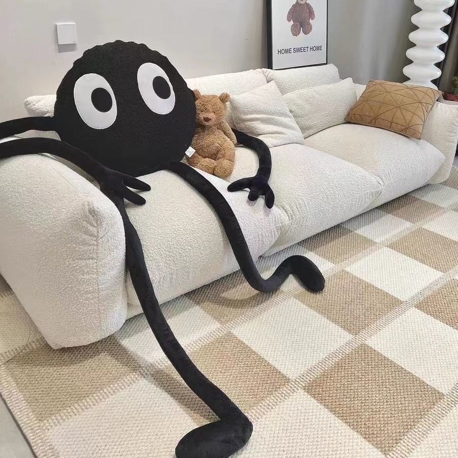 Hot Black Briquette Figurine Doll Sofa Bedroom Pillow Plush Toy Creative Gift Photo Props