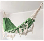 Double large canvas tassel hammock