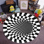 3D Vortex Illusion Carpet Swirl Printed Area Rug Floor Mat